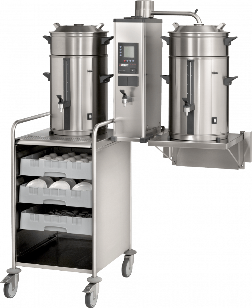 Product angle 3 - B20 W with brewing baskets